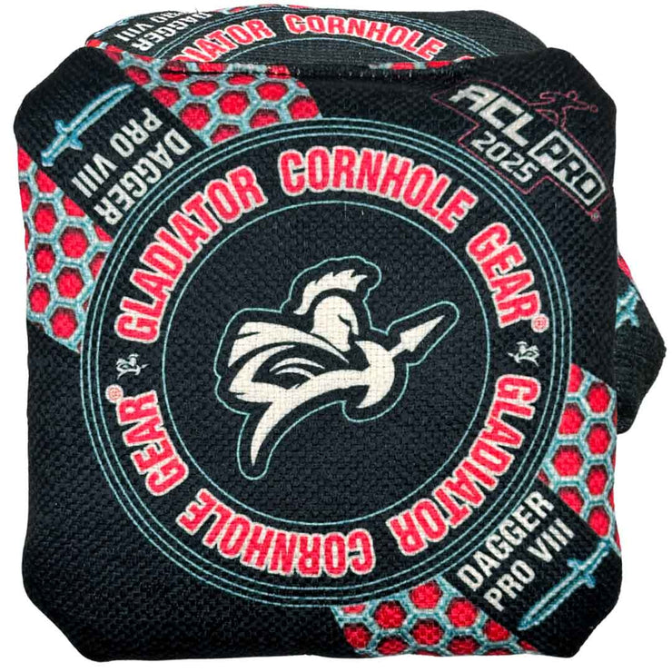 Professional Cornhole Bags Approved by ACL Gladiator Dagger Pro 2025 Black Red