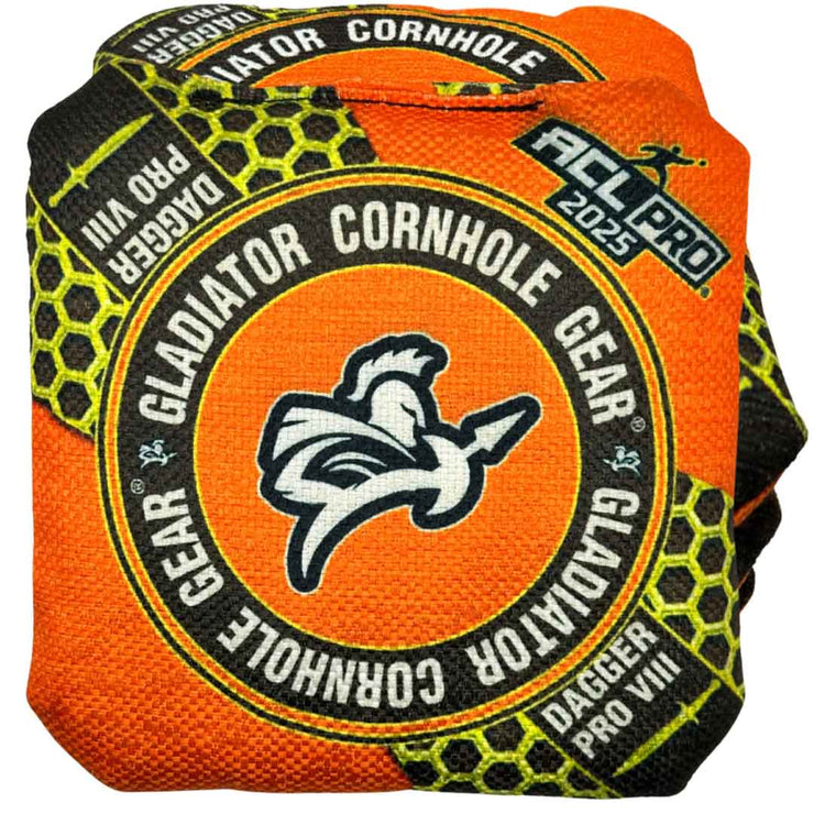 Professional Cornhole Bags Approved by ACL Gladiator Dagger Pro 2025 Amethyst Orange